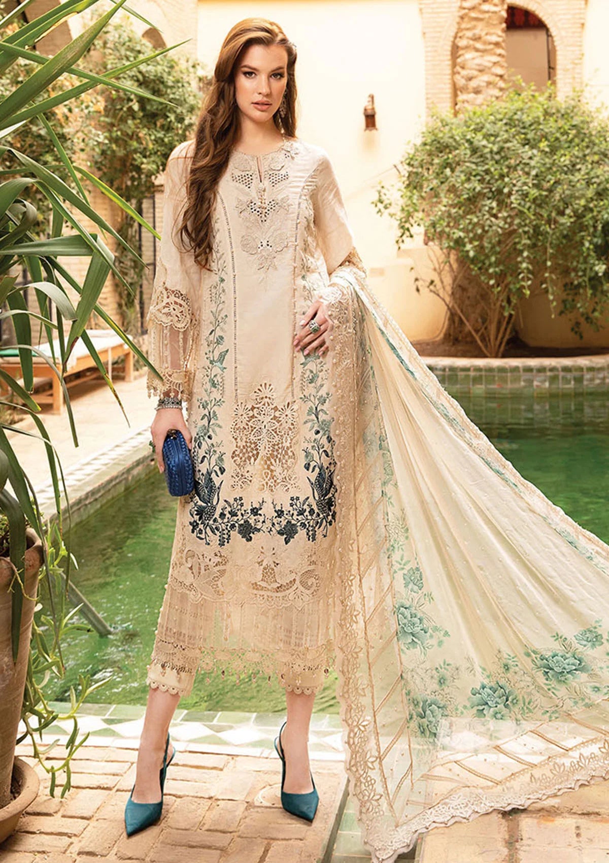 Maria B Embroidered Suits Unstitched 3 Piece MB24LL 14B