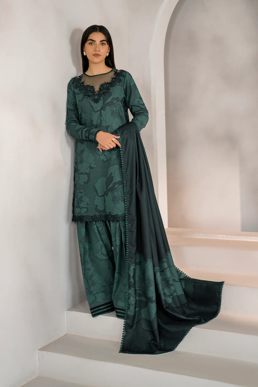 Iznik Green Digital Printed Lawn Collection