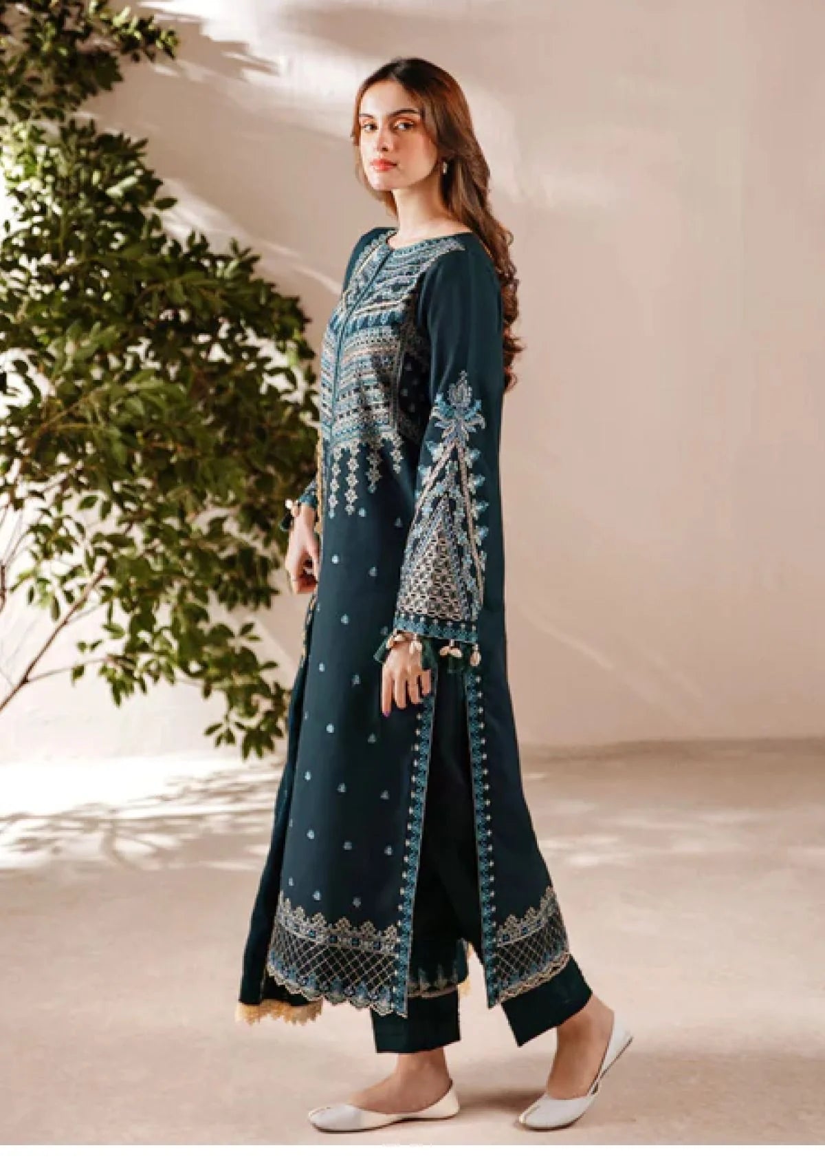3-Piece Embroidered Unstitched Suit
