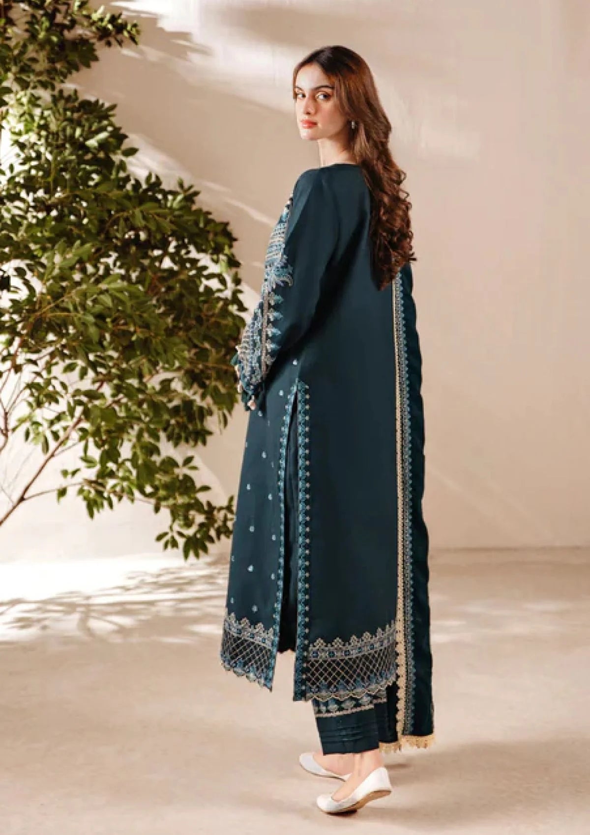 3-Piece Embroidered Unstitched Suit