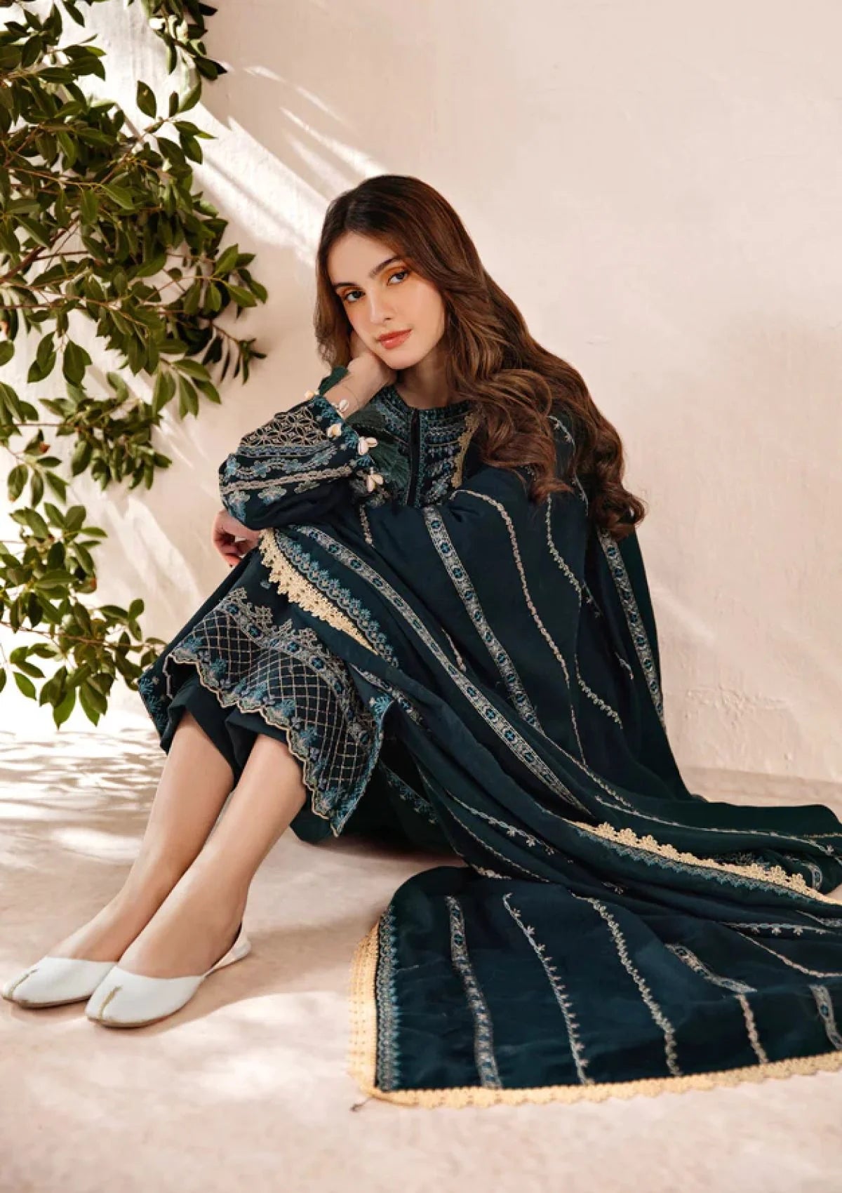 3-Piece Embroidered Unstitched Suit