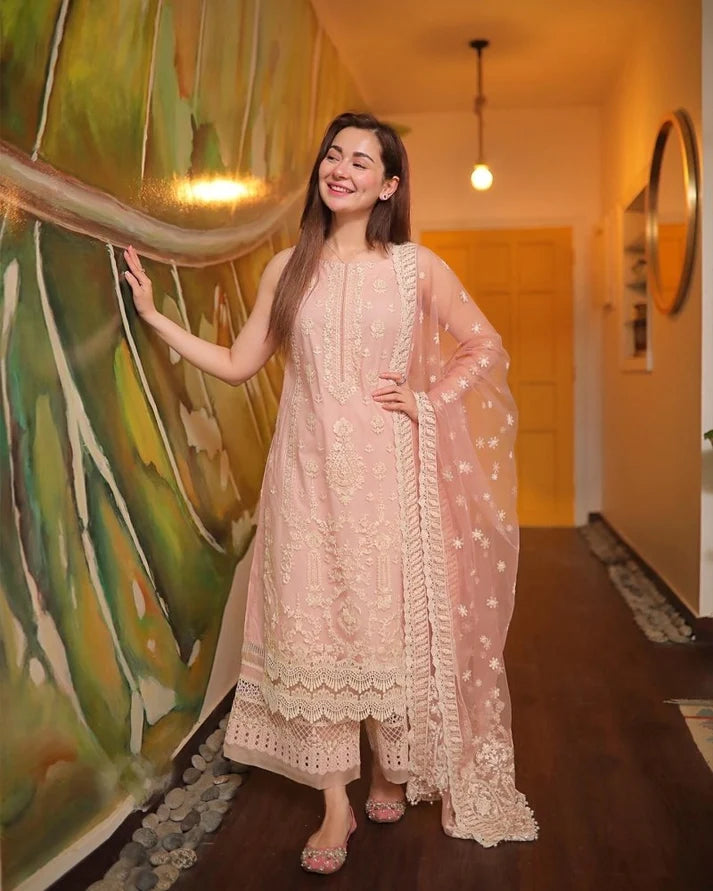 3PC EMBROIDERED LAWN SUIT