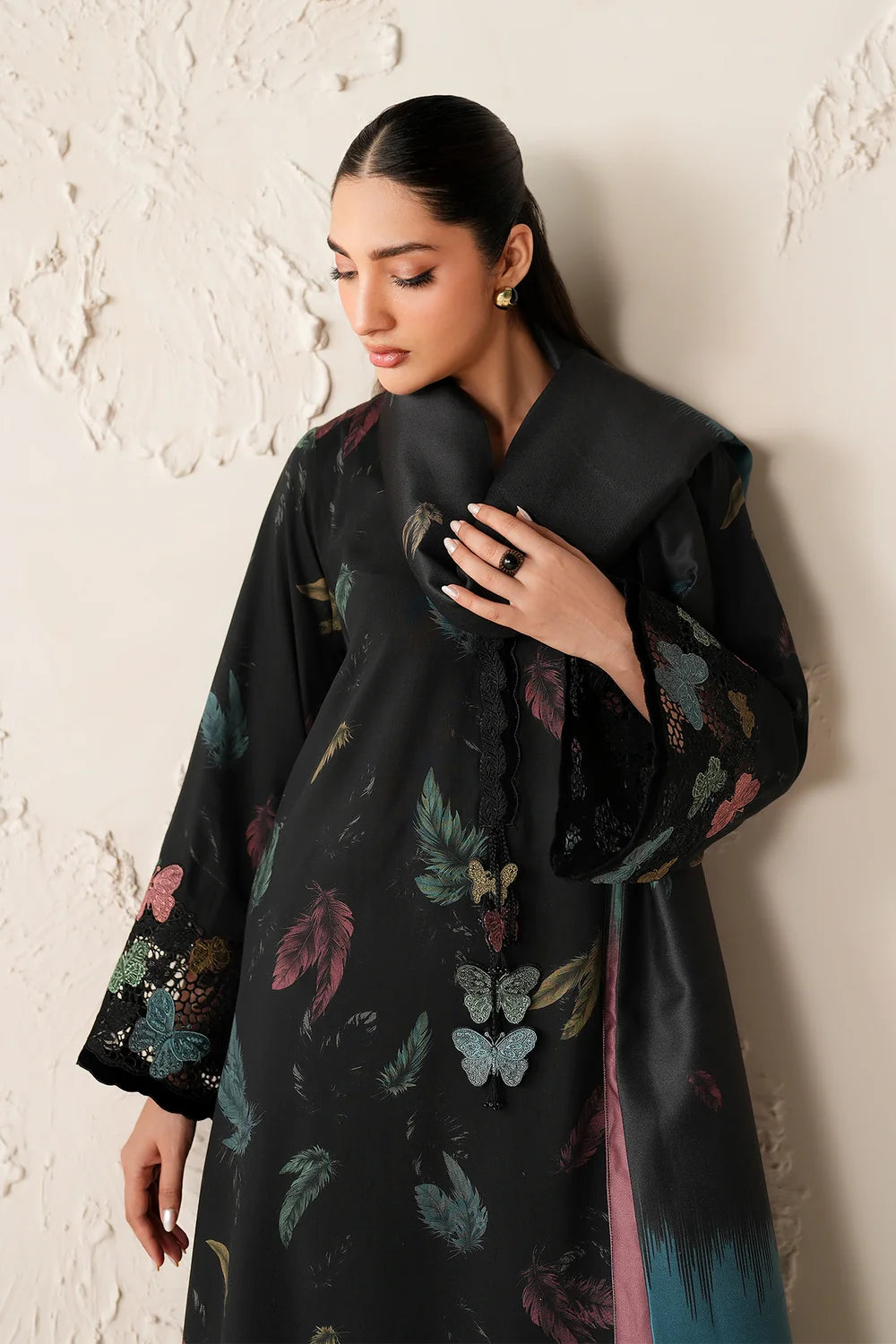 EMBROIDERED VISCOSE SILK SF-4308