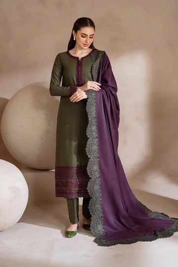 3PC LAWN EMBROIDRED SHIRT WITH CHIFFON EMBROIDERED DUPPATA AND TROUSER
