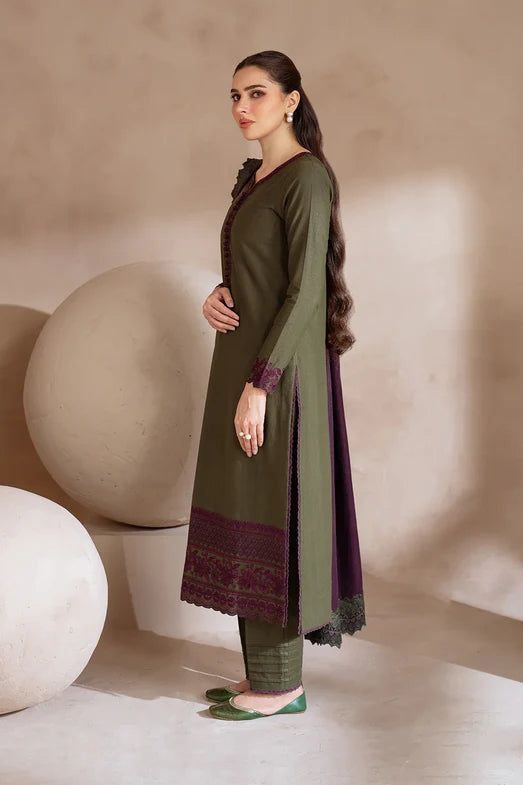 3PC LAWN EMBROIDRED SHIRT WITH CHIFFON EMBROIDERED DUPPATA AND TROUSER