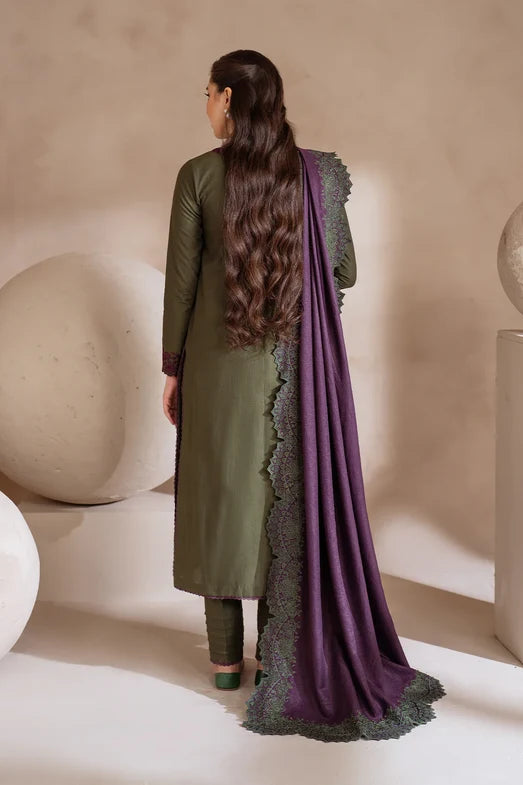 3PC LAWN EMBROIDRED SHIRT WITH CHIFFON EMBROIDERED DUPPATA AND TROUSER