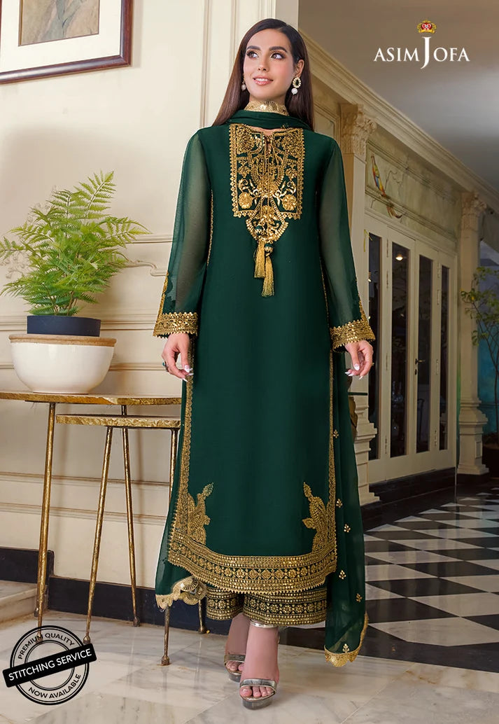 EMBROIDERED CHIFFON STITCHED 3 PCS