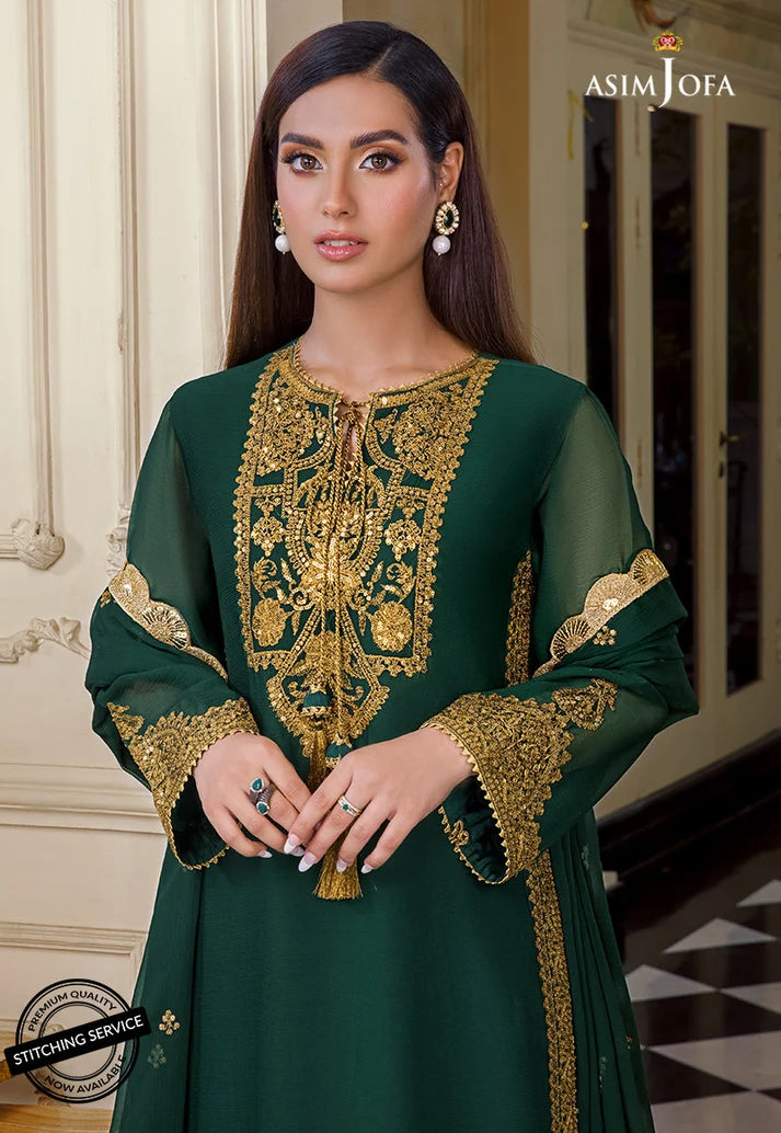 EMBROIDERED CHIFFON STITCHED 3 PCS