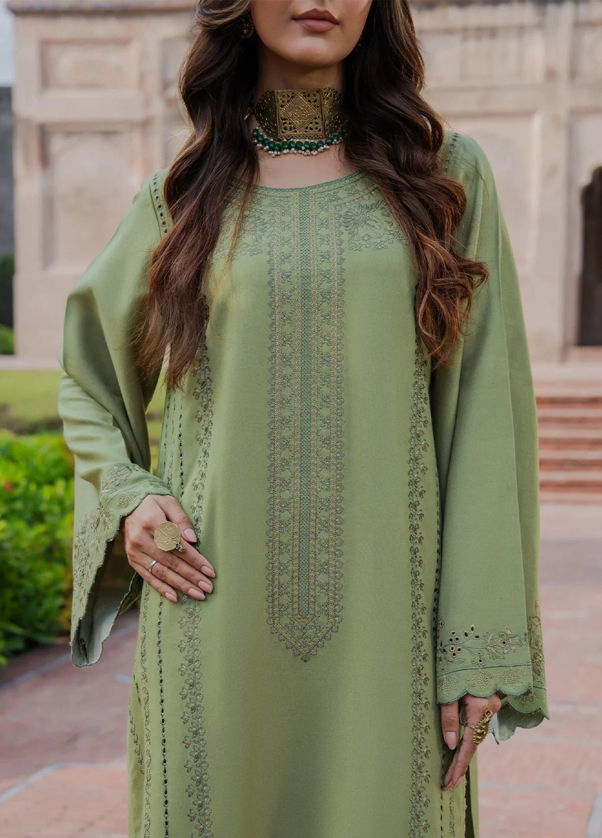 Nooraniyat by Izel Embroidered wool Suits Unstitched 3 Piece IZ25NW Haseen