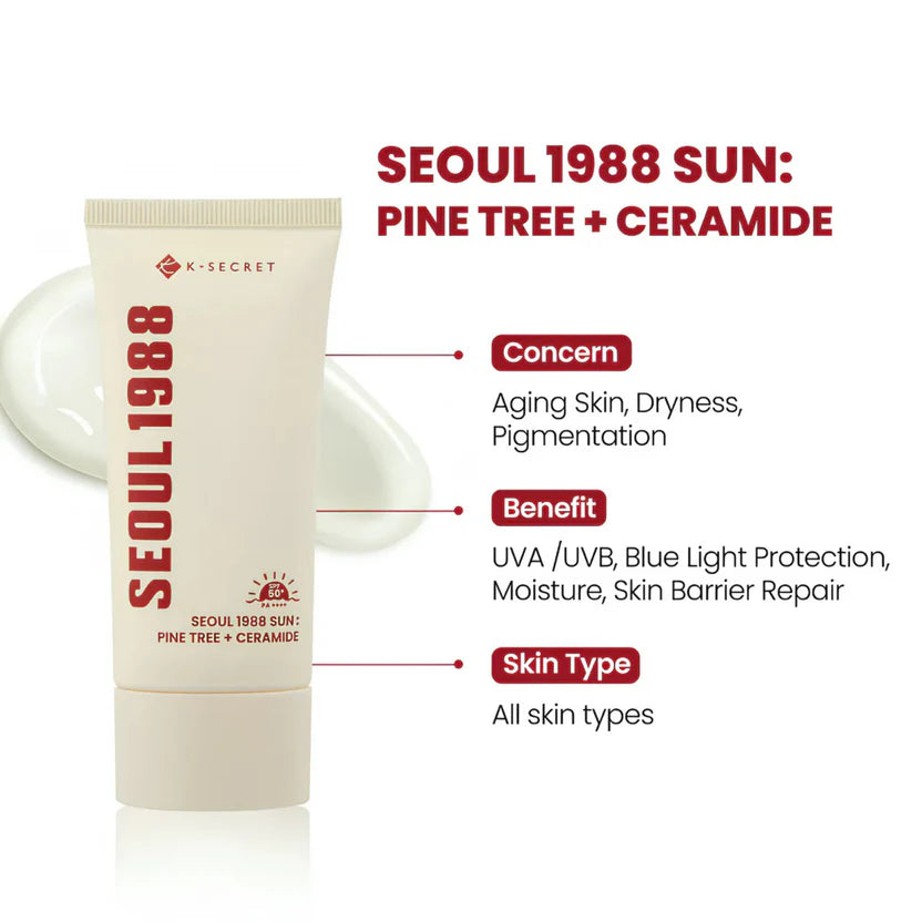 K-Secret Seoul 1988 Sun Pine Tree + Ceramide SPF 50 PA++