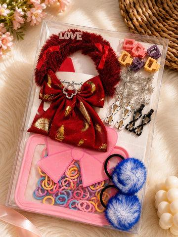 Luxury Hair Accessories Set 🎀 – Bows, Clips & Ties